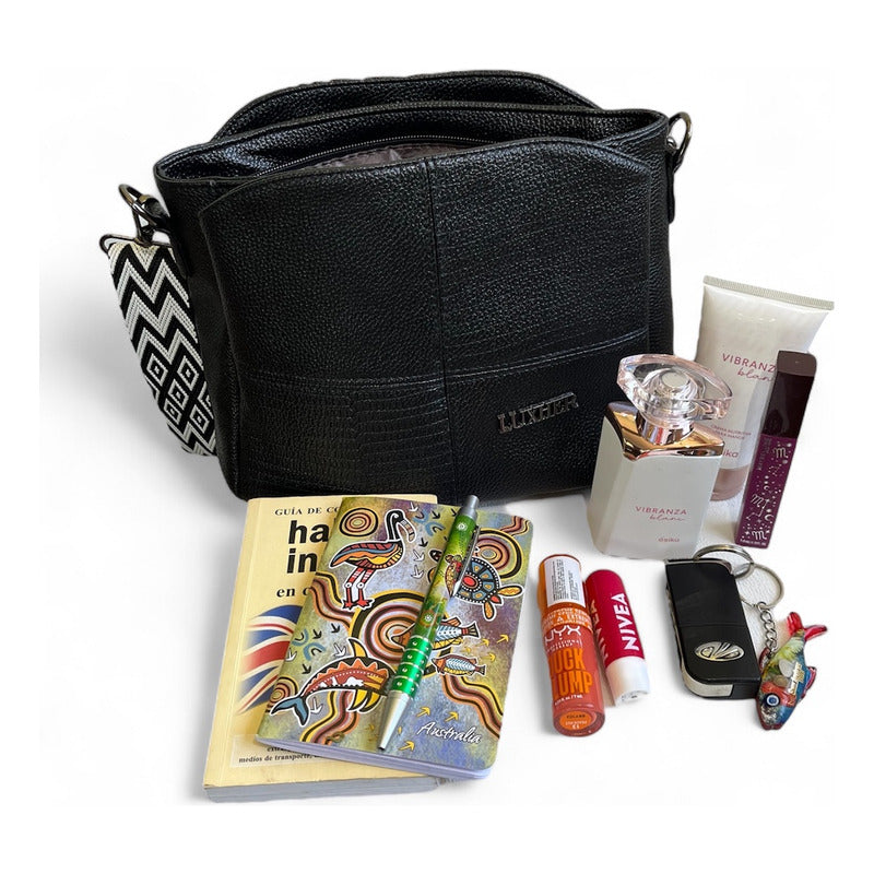 Cartera Bandolera Luxher Moda Elegante Eco Cuero Mod. Lima