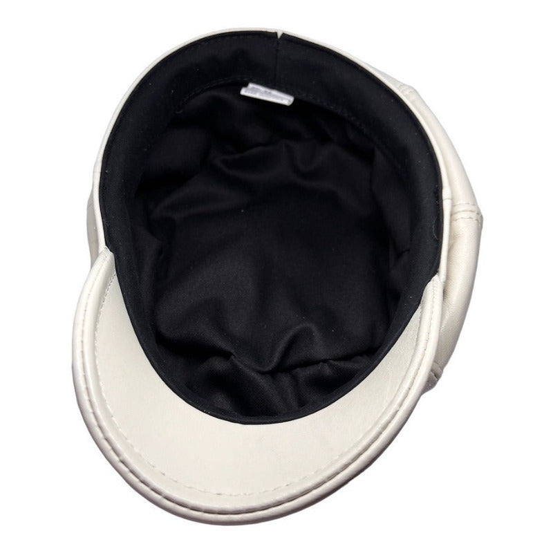 Boina Gorra Cuero De Oveja Mujer Lujo Luxher Mod. Tokio