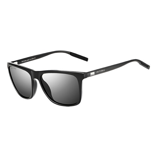 Lentes De Sol Polarizados Veithdia Protec Uv400 Mod Clásico Lente Negro Varilla Negro Armazón Negro