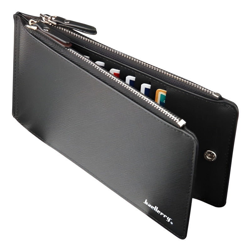 Billetera Tarjetero Hombre De Cuero Pu Baellerry Mod. Paper