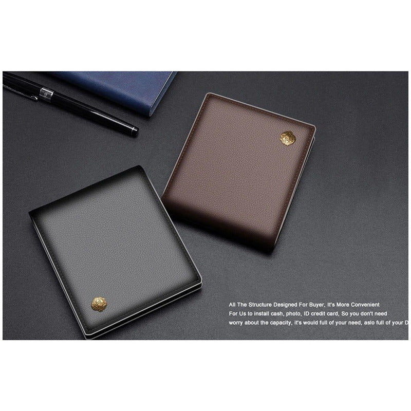 Billetera Cuero Genuino Lujo Laorentou