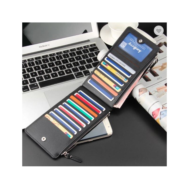 Billetera Tarjetero Hombre De Cuero Pu Baellerry Mod. Paper