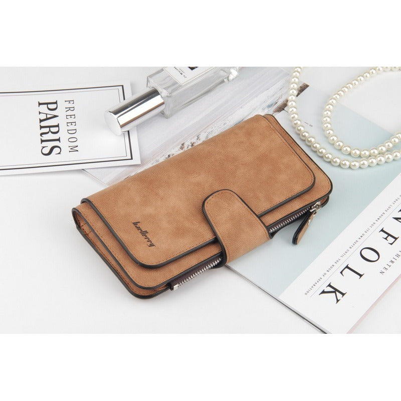 Billetera Larga Cuero Pu Lujo Moda Casual Mujer Baellerry