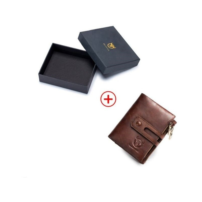 Billetera Hombre Cuero Genuino Lujo Bull Captain Mod Beast