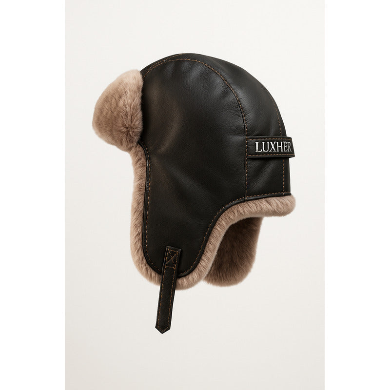 Gorro Ruso Luxher Invierno Eco Cuero Unisex Mod. Boreal