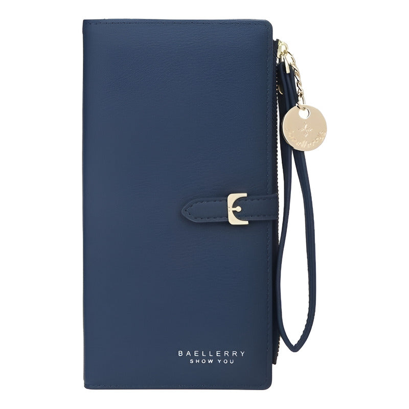 Billetera Larga Mujer De Cuero Pu Baellerry Mod. Buckle