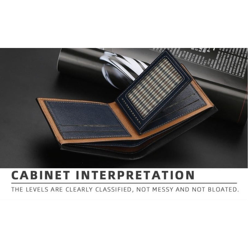 Billetera Hombre De Cuero Pu Baellerry Mod. Line