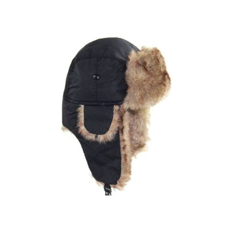Gorro/gorro Ruso Unisex Cálido De Lona Invierno Mod. Aviador