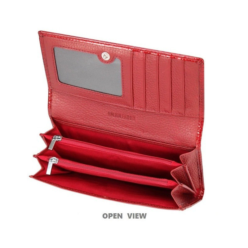 Billetera Larga Mujer Cuero Genuino Vickaweb Mod. Italy