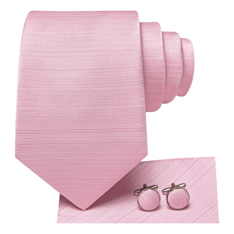 Set Corbata, Pañuelo Y Colleras Seda Lujo Luxher Mod Jasper