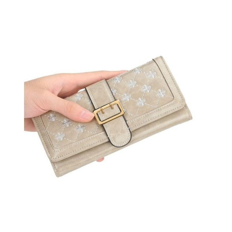 Billetera Larga Mujer Cuero Pu Baellerry Mod. Cruz