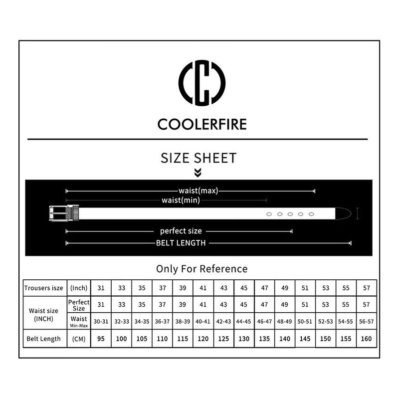 Cinturón Reversible Cuero Genuino Coolerfire Hebilla Trad.