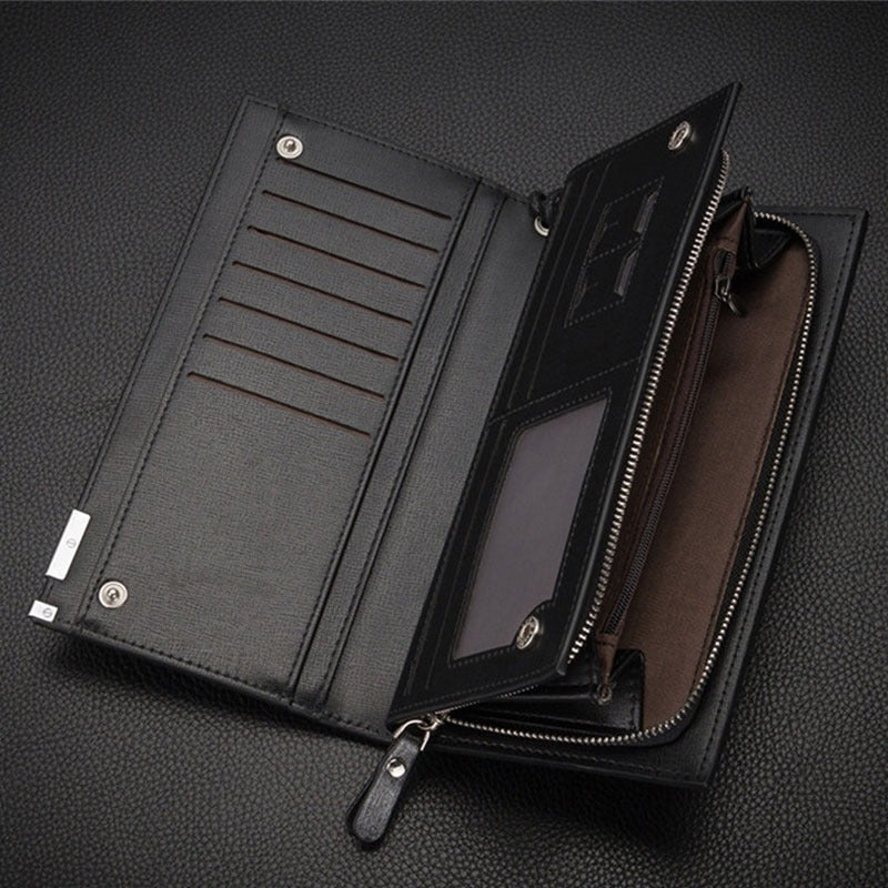 Chequera De Cuero Pu Lujo Baellery