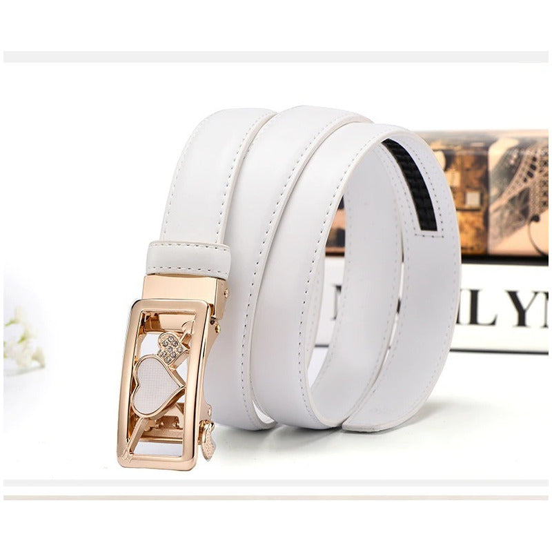 Cinturón Mujer Cuero Genuino Coolerfire Auto Mod. Corazón