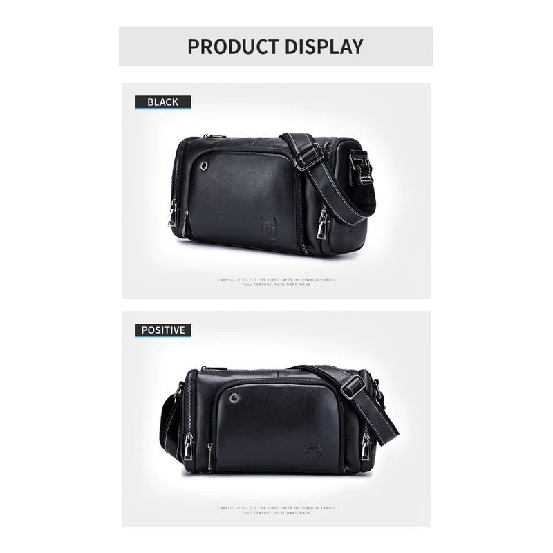 Bolso/bandolera Cuero Genuino Bull Captain Mod. Deportivo
