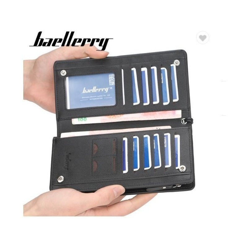 Chequera Hombre De Cuero Pu Baellerry Mod. Rever