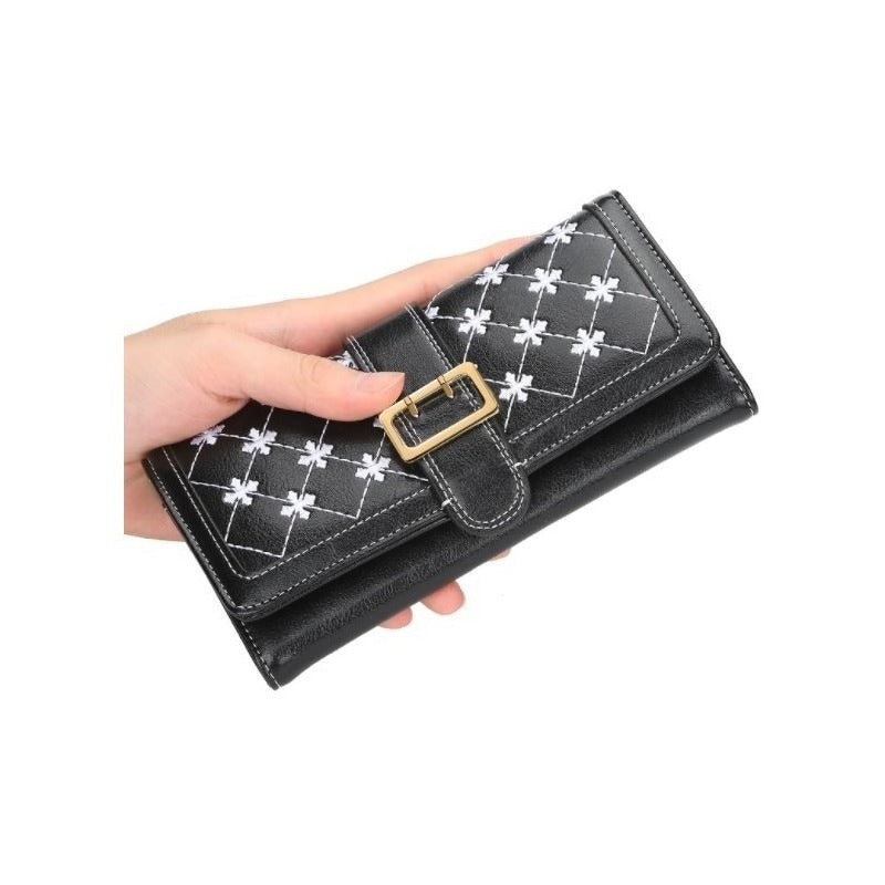 Billetera Larga Mujer Cuero Pu Baellerry Mod. Cruz