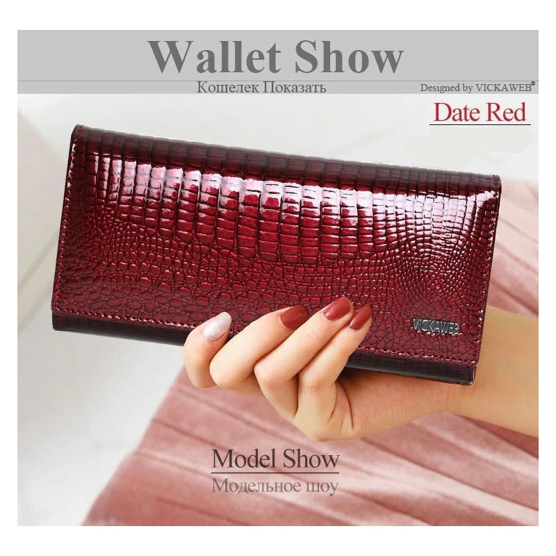 Billetera Larga Mujer Cuero Genuino Vickaweb Mod. Beauty