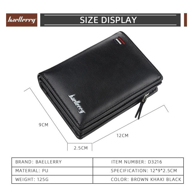 Billetera Gruesa Hombre Cuero Pu Baellerry Mod. Smith