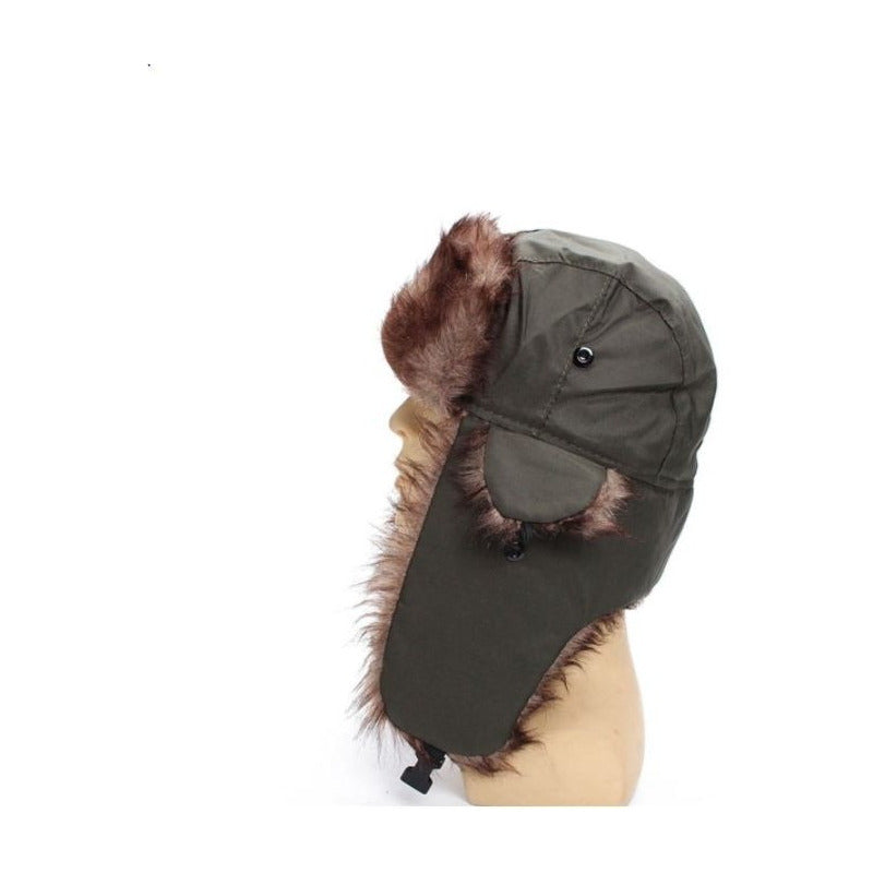 Gorro/gorro Ruso Unisex Cálido De Lona Invierno Mod. Aviador