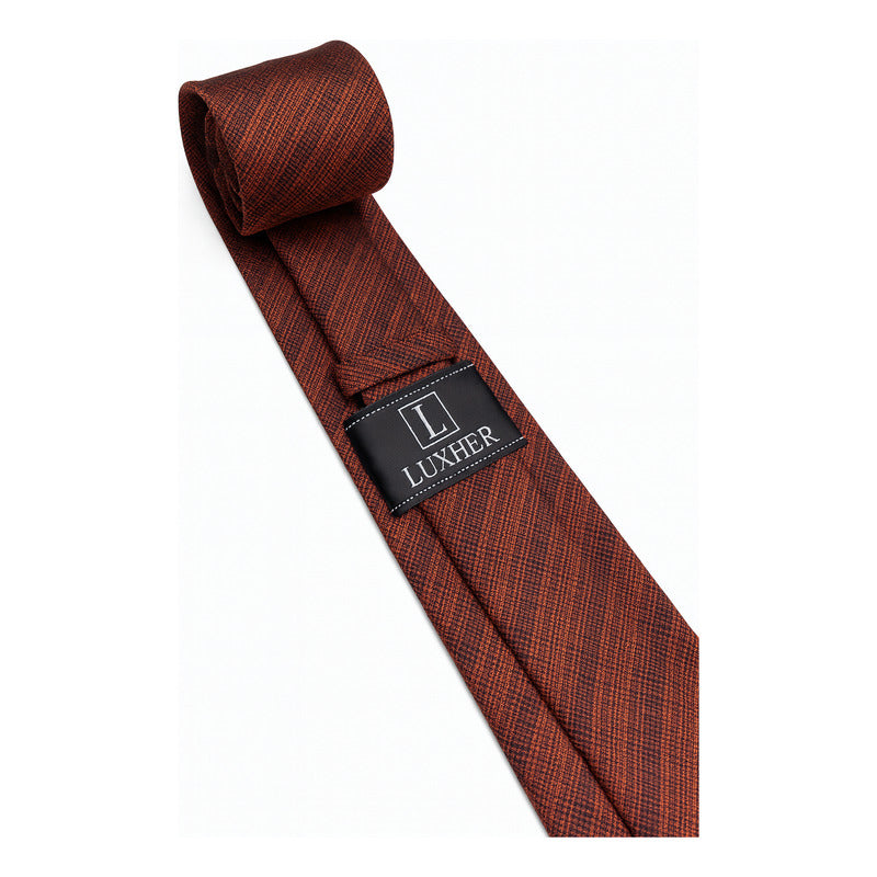 Set Corbata, Pañuelo Y Colleras Seda Luxher Mod Elegance