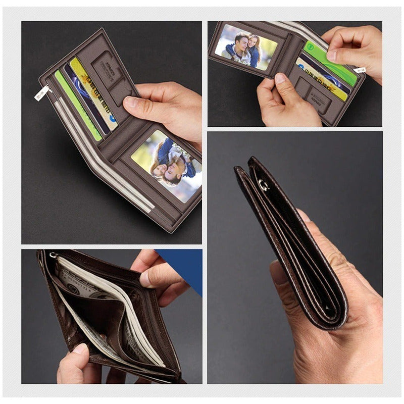 Billetera Cuero Genuino Lujo Laorentou Mod. Simple