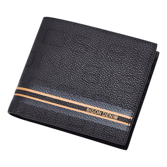 Billetera Cuero Genuino Bison Denim Protec Rfid Mod Limit