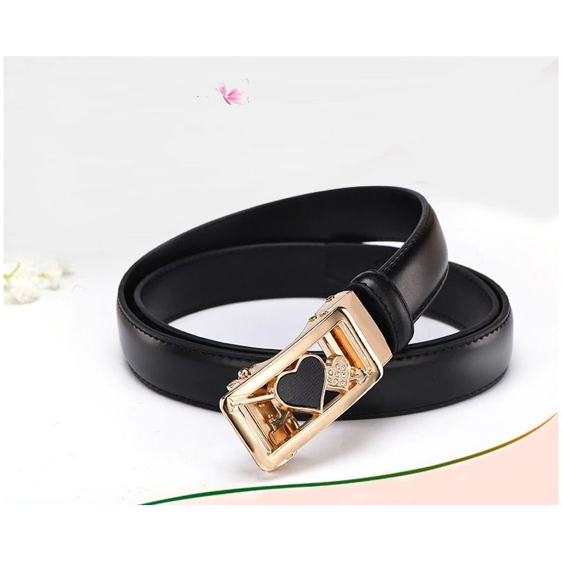 Cinturón Mujer Cuero Genuino Coolerfire Auto Mod. Corazón