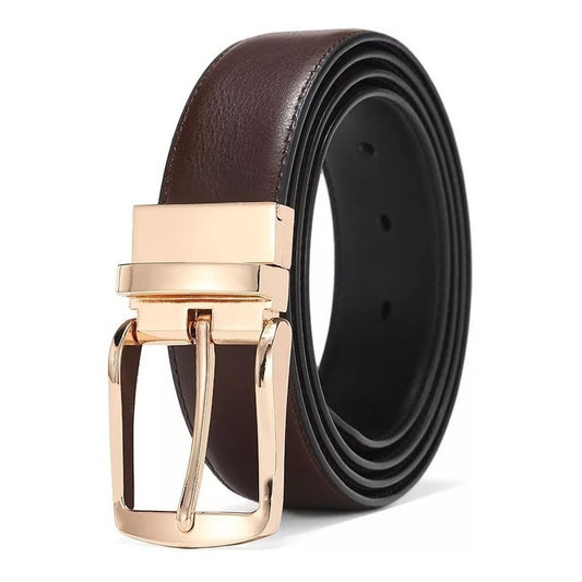 Cinturón Reversible Cuero Genuino Coolerfire Hebilla Trad.