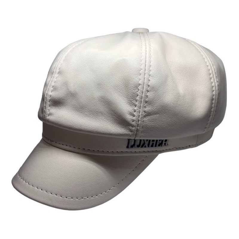 Boina Gorra Cuero De Oveja Mujer Lujo Luxher Mod. Tokio