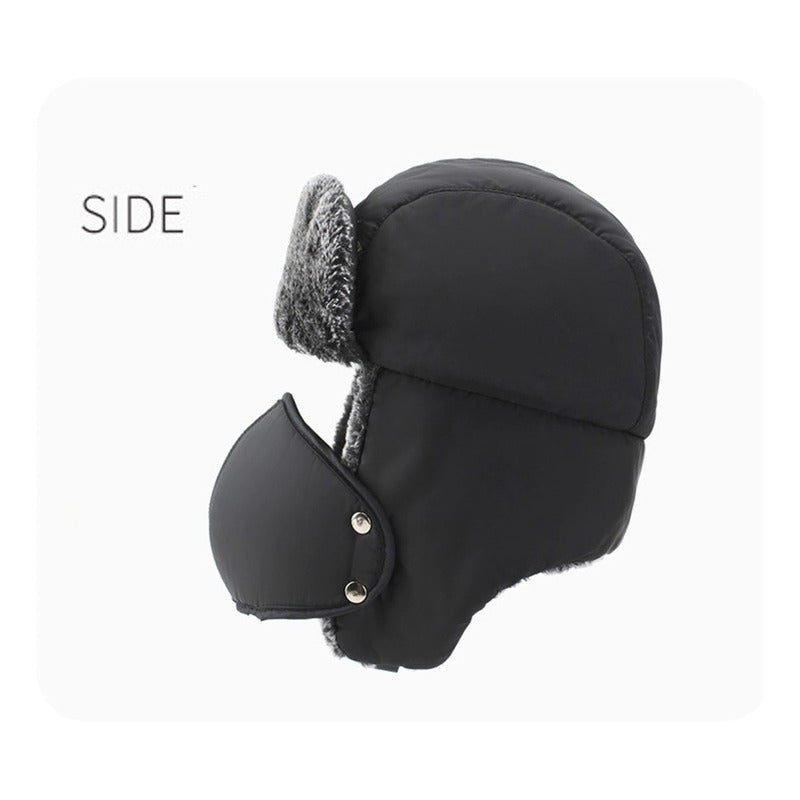 Gorro Térmico Lona Con Mascarilla Unisex Invierno Mod. Squad