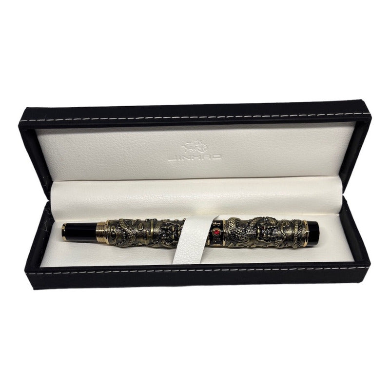Pluma Estilográfica Texturizada Lujo Jinhao Mod Dragón Rubí