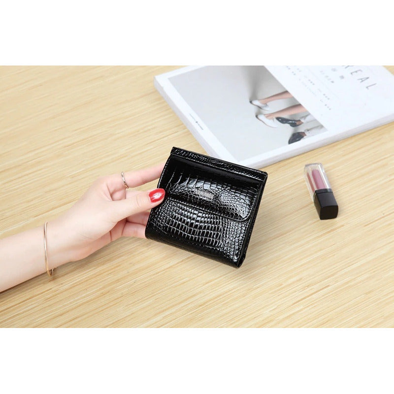 Billetera Corta Mujer Cuero Genuino Vickaweb Mod. Sunset