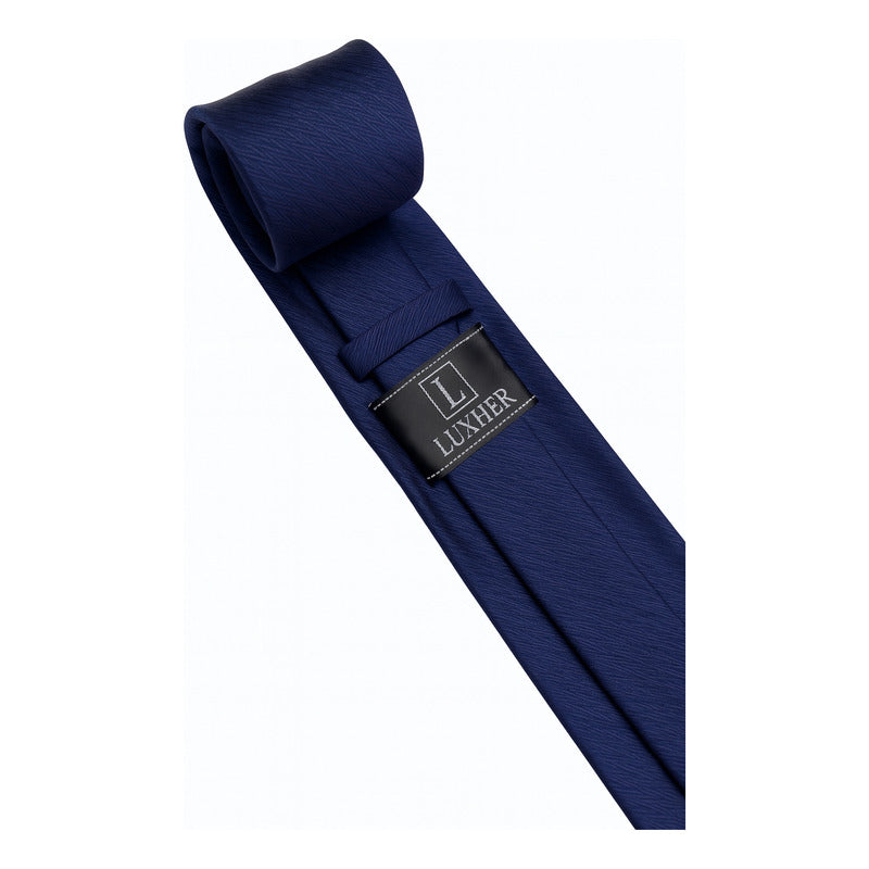 Set Corbata, Pañuelo Y Colleras Seda Luxher Mod Elegance