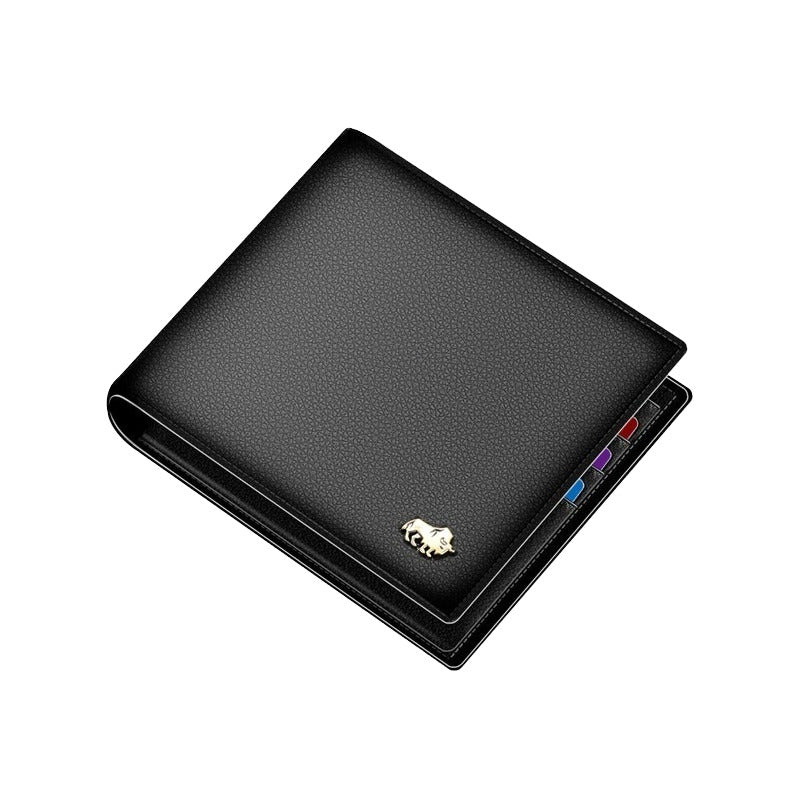 Billetera Cuero Genuino Lujo Bisom Denim