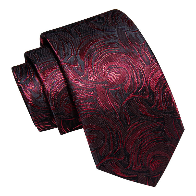 Set Corbata, Pañuelo Y Colleras Seda Lujo Luxher Mod Floral