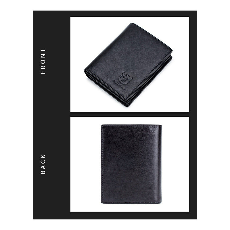 Billetera Cuero Genuino Bull Captain Protec Rfid Mod Spare