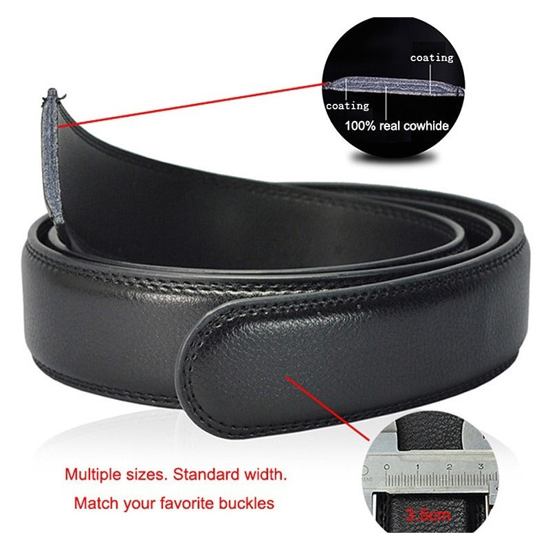 Cinturón Cuero Hebilla Automática Ajustable Lfmb Mod. Set