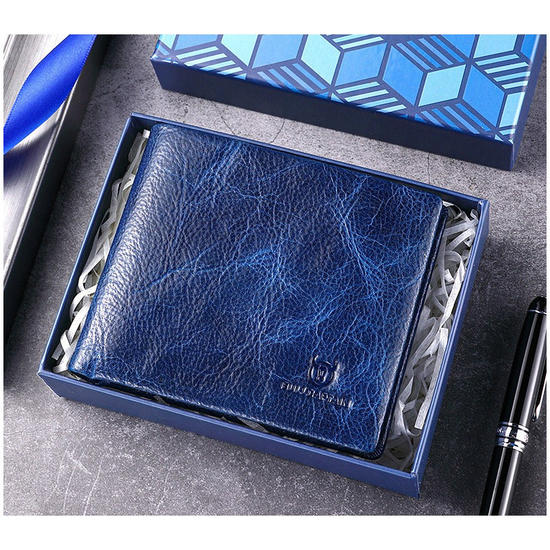 Billetera Cuero Genuino Bull Captain Protec Rfid Mod Taurus