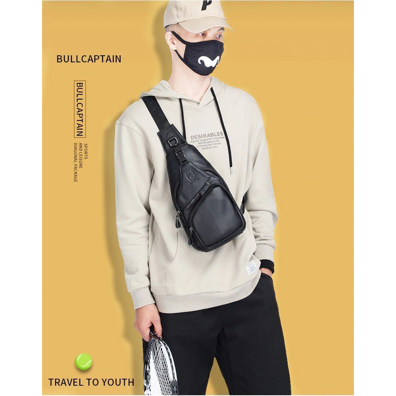 Bolso/bandolera Hombre Cuero Genuino Bull Captain Mod. Cross