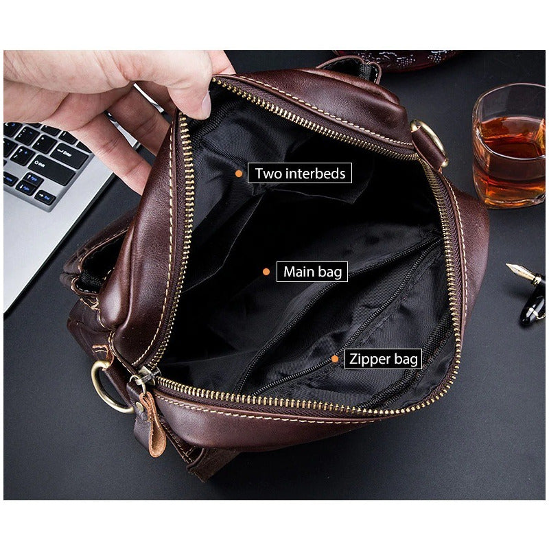 Bolso/bandolera Hombre Cuero Genuino Bull Captain Mod. Land