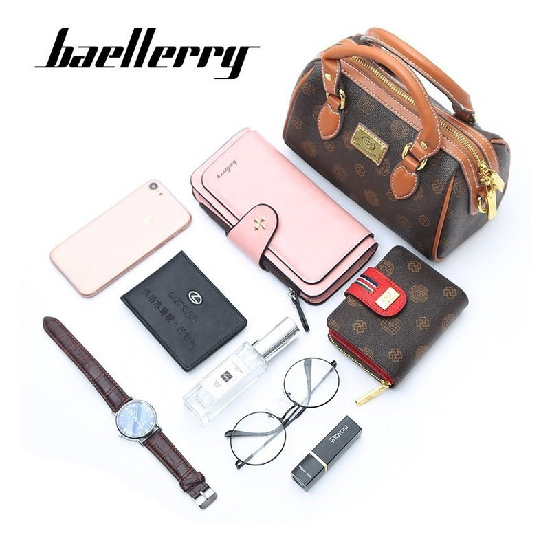 Cartera Pequeña Elegante Lujo Cuero Pu Baellerry Mod. Lotus