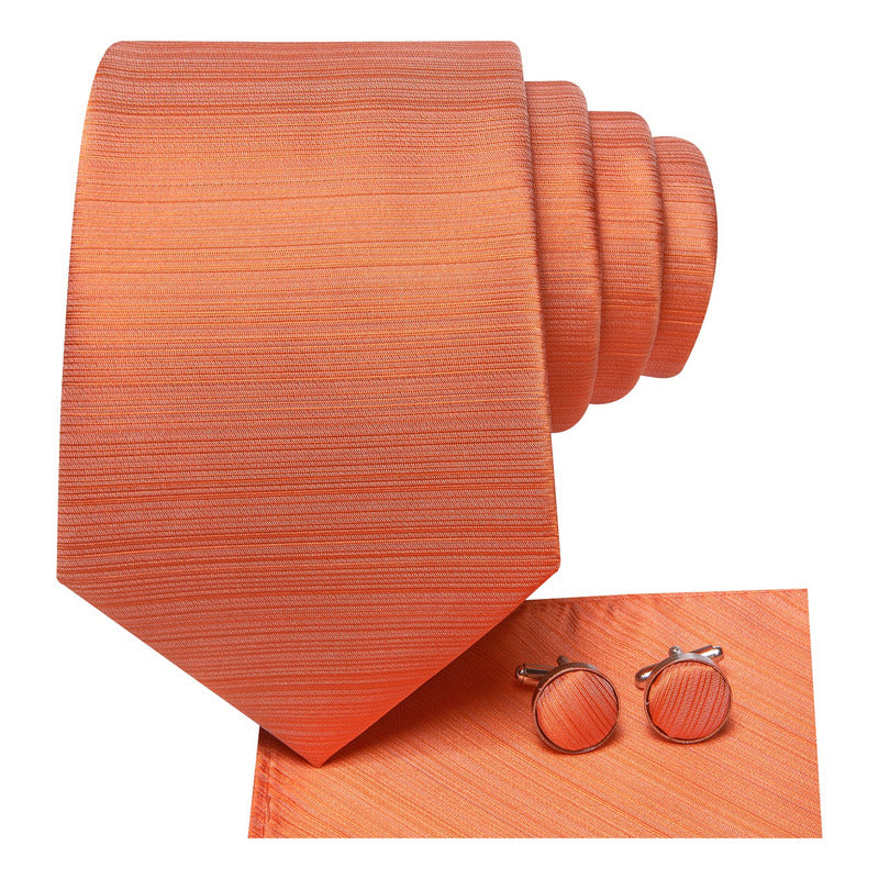 Set Corbata, Pañuelo Y Colleras Seda Lujo Luxher Mod Jasper