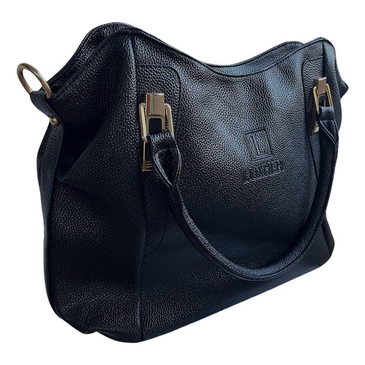 Cartera Luxher Elegante Moda Lujo Eco Cuero Mod. Osaka Color Negro