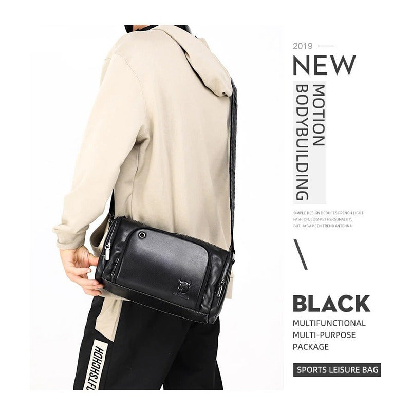 Bolso/bandolera Cuero Genuino Bull Captain Mod. Deportivo