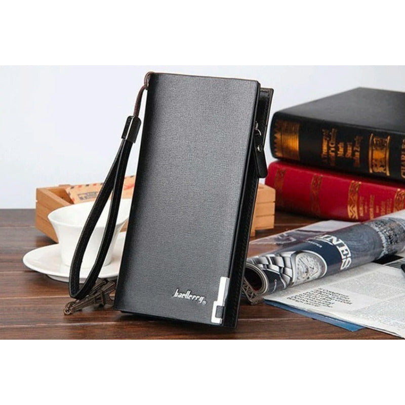 Chequera De Cuero Pu Lujo Baellery