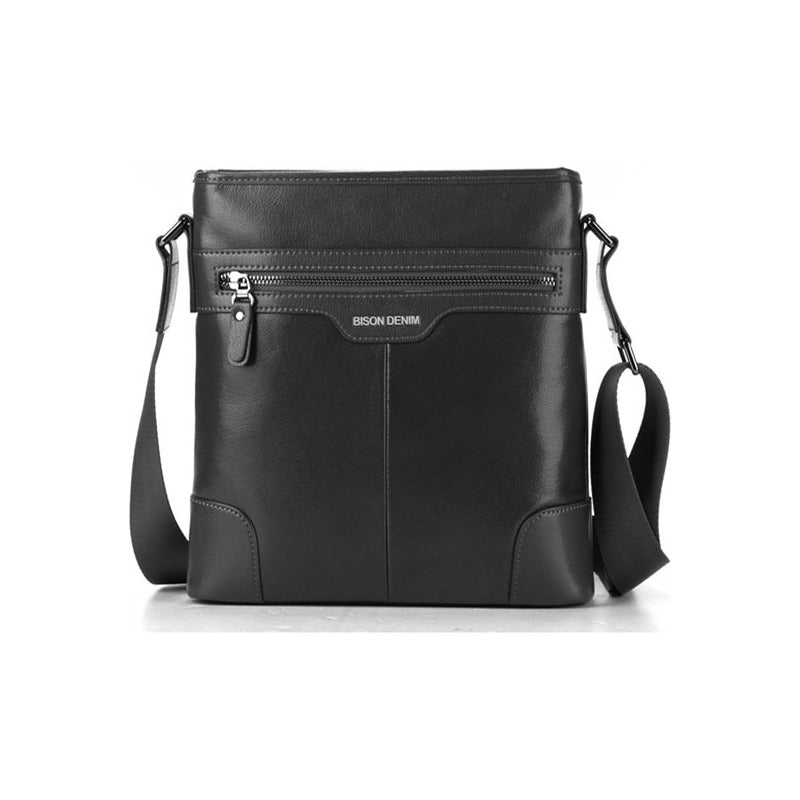 Bolso Bandolera Cuero Genuino Lujo Bison Denim Mod Corner