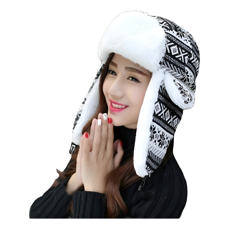 Gorro/gorro Ruso De Mujer Cálido Invierno Mod. Andino