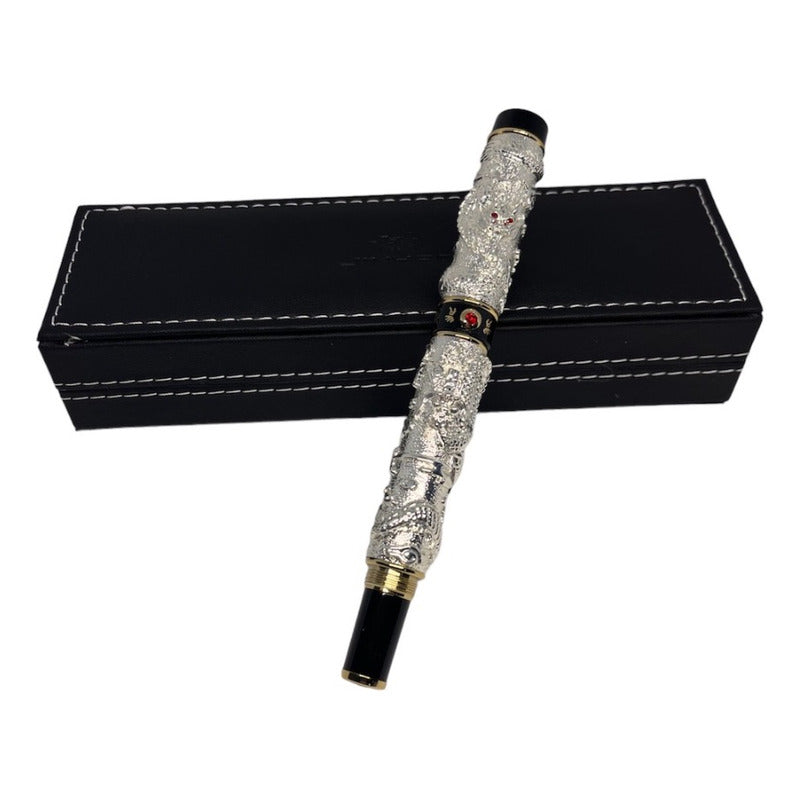 Pluma Estilográfica Texturizada Lujo Jinhao Mod Dragón Rubí