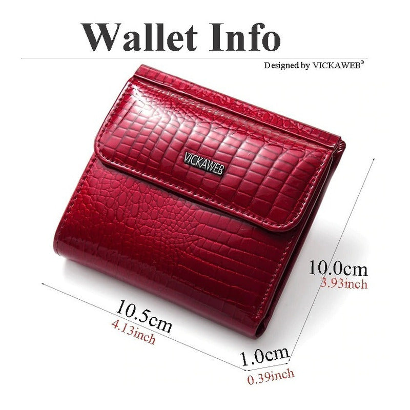 Billetera Corta Mujer Cuero Genuino Vickaweb Mod. Sunset
